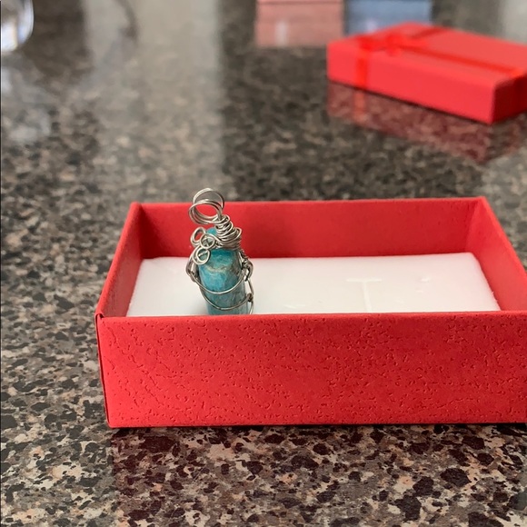 Turquoise handmade pendant - Picture 3 of 5